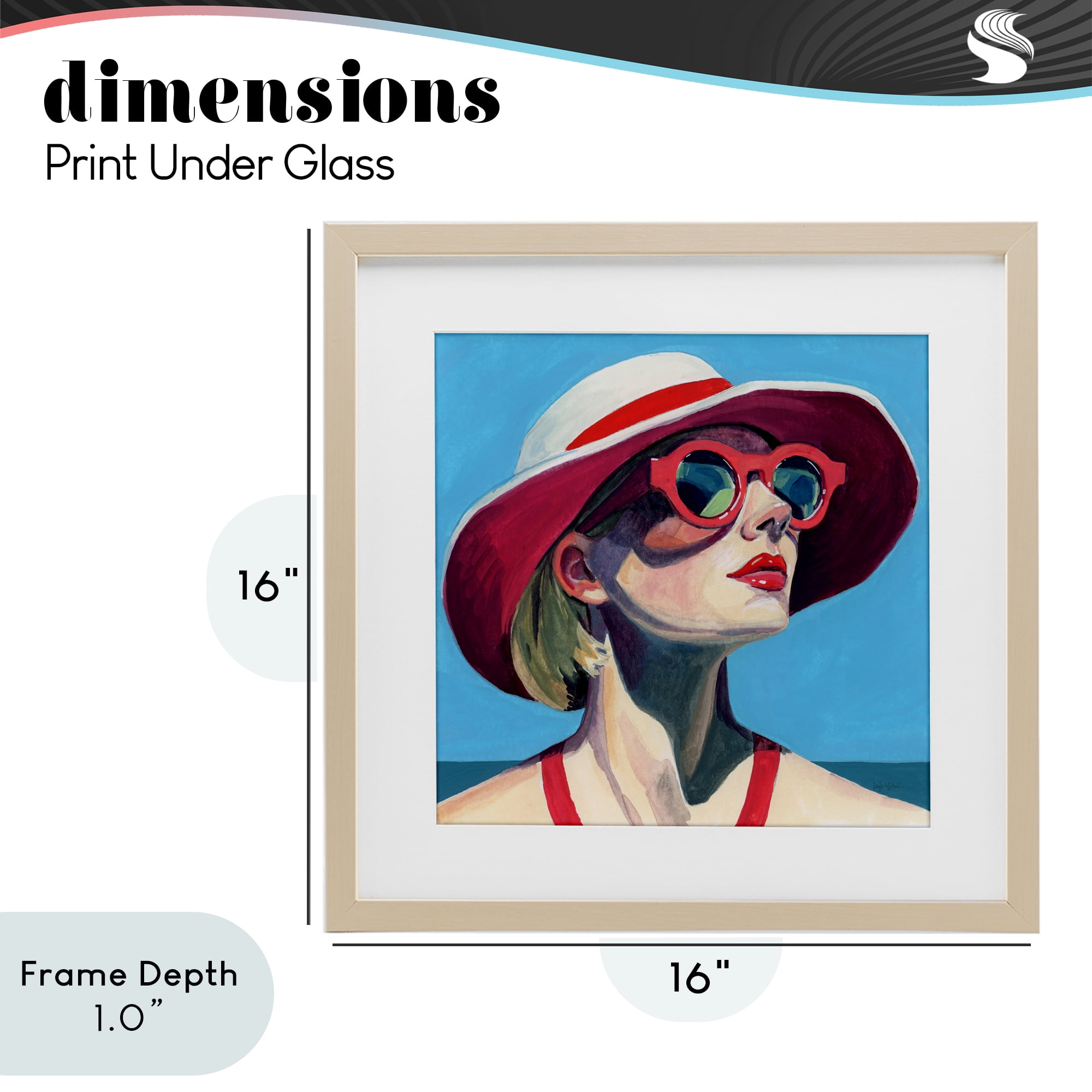 Stupell Industries Vacation In Style Birch Framed Print Under Glass, design by Kate Jarvik Birch