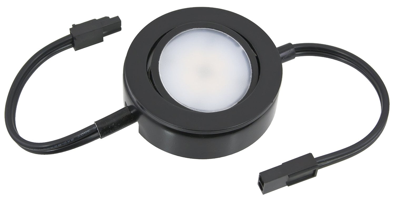 American Lighting MVP1BKB LED Puck Light w/ 6" Lead Wire Black
