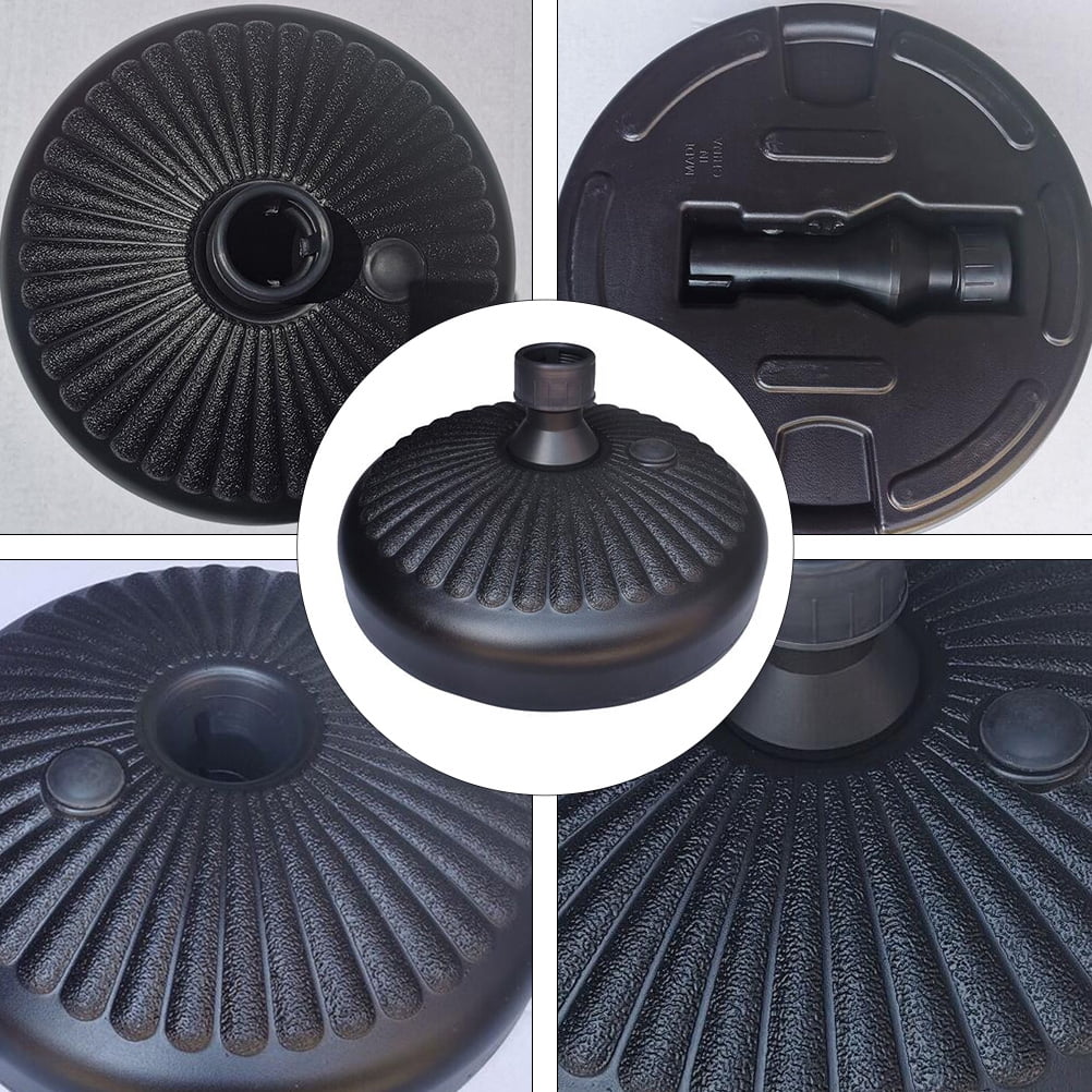 Masteelf Sturdy Plastic Umbrella Base for Holding Beach and Garden Umbrellas Black Color 14.5 Inches Diameter