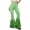 Cartoon Green Leaves, variant on Psychedelic Trippy Mushroom Print High Waist Workout Flare Yoga Pants for Women Soft Buttery Wide Leg Stretchy Leggings Breathable Tummy Control Bootcut Pants