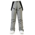 thumbnail image 3 of QATAINLAV Women's Snow Pants Waterproof Windproof Insulated Snowboarding Ski Bib Pants with Detachable Suspenders, Gray, M, 3 of 6