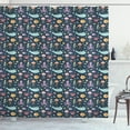 thumbnail image 1 of Ambesonne Cartoon Shower Curtain, Jellyfish Whale and Octopus, 69"Wx84"L, Multicolor, 1 of 3