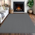 thumbnail image 1 of IOHOUZE Washable Area Rug 5'x7' Non Slip Rubber Backed Rug for Dining Room Rugs Bedroom Rug, Woven Indoor Rugs Floor Carpet for Living Room Nursery, Dark Grey, 1 of 8