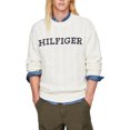 thumbnail image 1 of Tommy Hilfiger Mens Monotype Screen Print Logo Pullover Sweater, Off-White, Large, 1 of 1