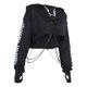 thumbnail image 4 of Sudaderas con capucha Salvador con Estampado reflectante Gótico para mujer Crop Top L, 4 of 10