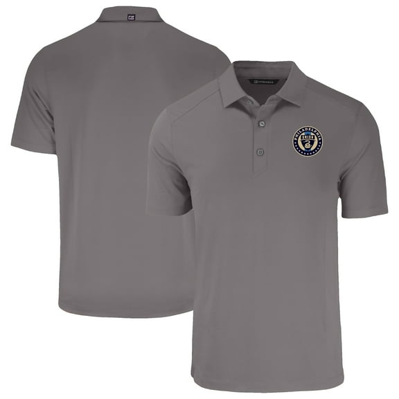 Men's-Cutter & Buck  Gray Philadelphia Union Big & Tall Forge Eco Stretch Recycled Polo