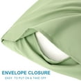 thumbnail image 5 of PiccoCasa 2 Packs Microfiber Pillowcases with Envelope Closure, Non-Standard Sage, 5 of 8