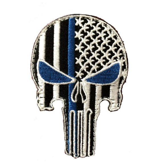 Thin Blue Line Punisher Blue eyes Morale Patch