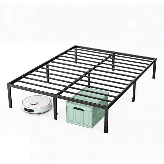 EDX 12 Inch Metal Platform Bed Frame with Steel Slats, No Box Spring Needed, Noise Free, Easy Assembly, King
