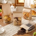 thumbnail image 5 of Armscye 50 Pcs Cookie Packaging Bags with Seal, 3.9* 3.1* 8.8 inch Tin Tie Tab Lock Bakery Bags with Window, Resealable Cookie Packaging Supplies for Homemade Bread, Granola, Popcorn, Candies, Donuts, 5 of 7