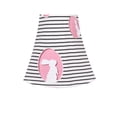 thumbnail image 5 of Girls Dress Easter Egg Bunny Rabbit Black White Stripe Short Sleeve 7 Years, 5 of 7