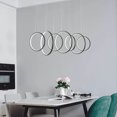 thumbnail image 6 of 7 Rings Modern Chandelier Circular LED Simple Pendant Ceiling Lighting Hanging Lamp for Dining Table Entry Kitchen Island Bedroom Entryway Foyer Dimmable with a Remote Control, 6 of 9