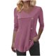 thumbnail image 3 of Tops bohemios sin mangas,Blusa tipo túnica con cuello en V para mujer, manga larga, estampado geométrico, informal, de poliéster, con botones delanteros, para el hogar o la oficina, sopatenor, 3 of 9