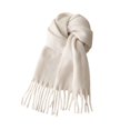 thumbnail image 4 of Bufanda de invierno Elegante accesorio de vestir largo Chal con borlas Chal grueso Beige, 4 of 8