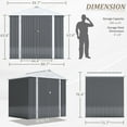 thumbnail image 7 of Devoko 6×8 ft.Patio Metal Shed, Lockable Garden Shed for Outdoor Backyard Patio Storage, 7 of 7