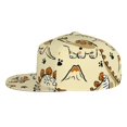 thumbnail image 3 of Adobk Cartoon Dinosaurs Print Snapback Hats For Unisex Flat Bill Hat Baseball Cap Adjustable Size, 3 of 8