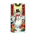 thumbnail image 2 of Uutvery 3D Christmas Door Cover, Front Door Hanging Decor with Snowman Santa Claus Tree, Holiday Party Backdrop Banner, Reusable Xmas Door Cover for Indoor Outdoor, 70.87x35.43 inches, 2 of 6