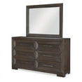 thumbnail image 2 of Facets 6 Drawer Dresser in Mink with Silver Undertones Finish Wood, 2 of 6