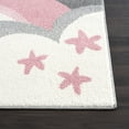 thumbnail image 3 of Abani Play Collection Unicorn 5' x 8' Grey Pink Kids Room Area Rug, 3 of 5