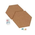 thumbnail image 2 of Aloha 8PCS Hexagon Cork Boards Photo Wall Message Boards Self-Adhesive Background Bulletin Message Stickers for Home Office, 2 of 7