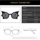 thumbnail image 4 of RBROVO 2023 gafas De sol Vintage De mariposa para mujer, gafas Punk De murciélago para mujer/hombre, gafas divertidas para mujer, Lunette De Soleil Femme UV400, 4 of 5