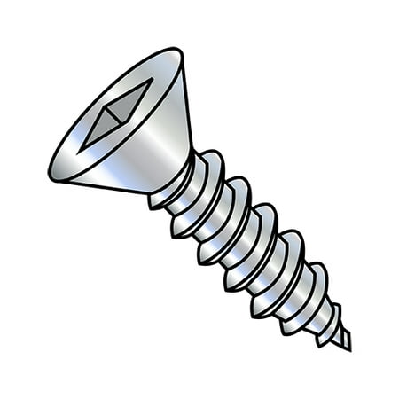 

8-18X2 Square Flat Self Tapping Screw Type A B Fully Threaded Zinc (Pack Qty 2 500) BC-0832ABQF