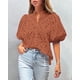 thumbnail image 4 of Blusa de Verano para Mujer PRETTYGARDEN con Escote en V y Encaje Talla M, 4 of 7