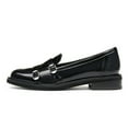thumbnail image 2 of YDN Women Round Toe Monk Strap Lofers Buckle Slip on Low Chunky Heels Daily Work Walking Shoes Size 12 Black, 2 of 5