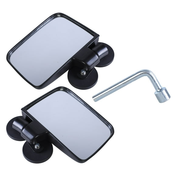 BIBABLYKE Golf Cart Side Mirrors with Screws Gasket Universal Replacement Strong Magnetic Side Mirrors Adjustable Rearview Mirror