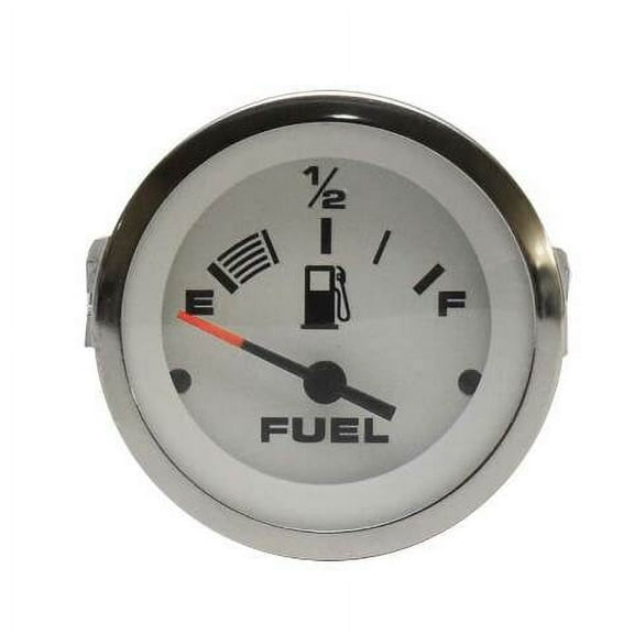 Teleflex Boat Fuel Gauge 59655 | Lido 2 Inch Silver White