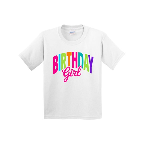 Inktastic Colorful Birthday Girl Youth T-Shirt