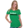 thumbnail image 4 of Entitled Millennial Funny Sarcastic Womens Fitted Plus Size Graphic Tee Brisco Brands 2X, 4 of 5