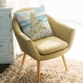 thumbnail image 2 of Throw Pillow Covers 24x24 Inch, Coastal Beach Decorative Pillow Cases for Couch Sofa Bed, Summer Ocean Wave Starfish Coral Trees Cotton Linen Square Home Decor Pillowcases with Hidden Zipper, 2 of 7