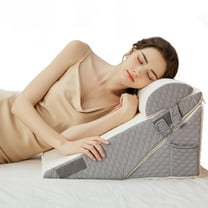 NOSTHEART Bed Wedge Pillow for Sleeping, Memory Foam Wedge Pillow Set for Post Surgery 12 Inch Adjustable Triangle Pillow Wedge with Washable Cover for Legs, Back Pain, Snoring, Alleviate Acid Reflux