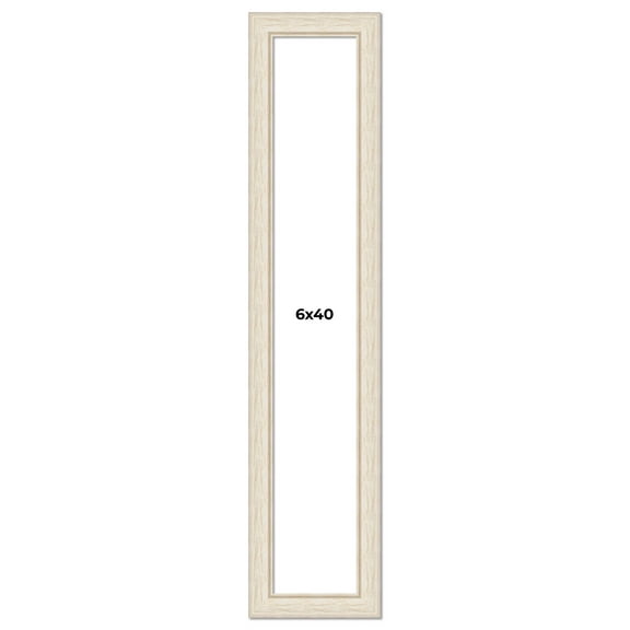 6x40 Frame White Real Wood Picture Frame Width 1.75 inches | Interior Frame Depth 0.5 inches |