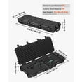 thumbnail image 3 of VEVOR - Estuche rígido para rifle con cerradura y espuma precortada, 101 cm (40 pulgadas) con ruedas, resistente al agua y al polvo, IP67, para rifles, escopetas y pistolas de airsoft, color negro, 3 of 9