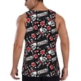 thumbnail image 3 of Easygdp Vintage Skull Casino Men's Tank Top, Sleeveless Muscle T Shirts, Breathable, Quick-Dry, Loose for Gym, Running, Fitness - Medium, 3 of 9