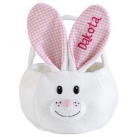 Personalized Hoppy Dots Bunny Easter Basket - Blue
