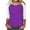 Purple, variant on Lndajk Womens Splicing Tops Dressy 3/4 Sleeve Shirts Round Neck Loose Lightweight Pullover T-Shirts Trendy Casual Basic Tunic Blouses Patchwork Tshirts Green S