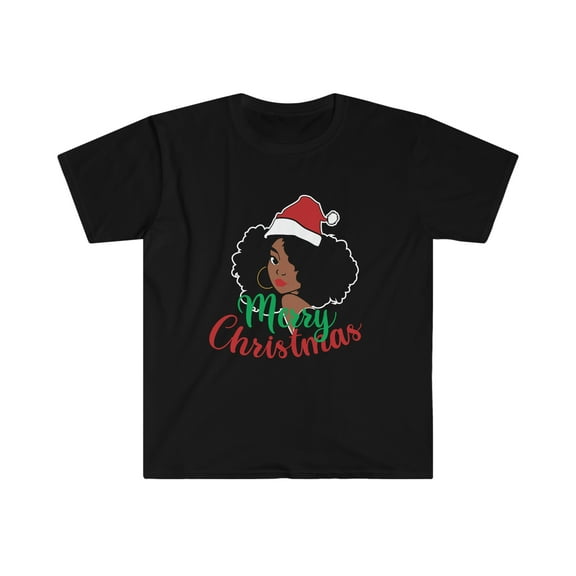 Merry Christmas Santa Black Girl shirt, Melanin Christmas Shirt