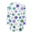 thumbnail image 3 of Women's Christmas Print Round Neck 3/4 Sleeve Relaxed Pullover - White - XXXXXL, 3 of 5