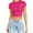 Hot Pink, variant on Summer Tops for Women Workout Shirt Womens Casual Work Tops Womens Neck Workout Short Sleeve Shirt Shirts Polyester Tees Women T Shirts T Short Sleeve for Long Hot Pink L