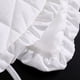 thumbnail image 5 of Sonducket Chal de cuello falso para mujer, abrigo de cumpleaños a cuadros acolchado con volantes de algodón, chaqueta, camiseta, Capelet, cubierta de Accesorios de disfraces Blanco Sonducket AP013193-02, 5 of 6