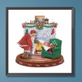 thumbnail image 3 of Pintura de diamante 5D DIY, taladro parcial con forma especial, Kit de decoración de Papá Noel, 30x30cm, 3 of 9