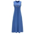 thumbnail image 1 of Vestido de verano para mujer, ropa formal de verano, vestido con cuello redondo para uso diario de vacaciones , m M, 1 of 7