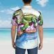 thumbnail image 4 of Fotbe Alligator Donut Pool Float Camisa Hawaiana para Hombre Unisex – Camisa Casual de Verano con Botones de Manga Corta de Algodón y Lino,Small, 4 of 7