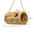 thumbnail image 3 of Casa nido de pájaro colgante al aire libre | Fibra de césped natural tejida a mano | Refugio de madera para pájaros pequeños | Diseño seguro para depredadores | Resistente a la intemperie, 3 of 9
