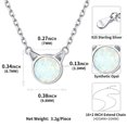 thumbnail image 2 of ChicSilver Simulated White Opal Pendant Necklace Cute Cat 925 Sterling Silver Women Necklaces Birthday Jewelry Gifts for Her, 2 of 8