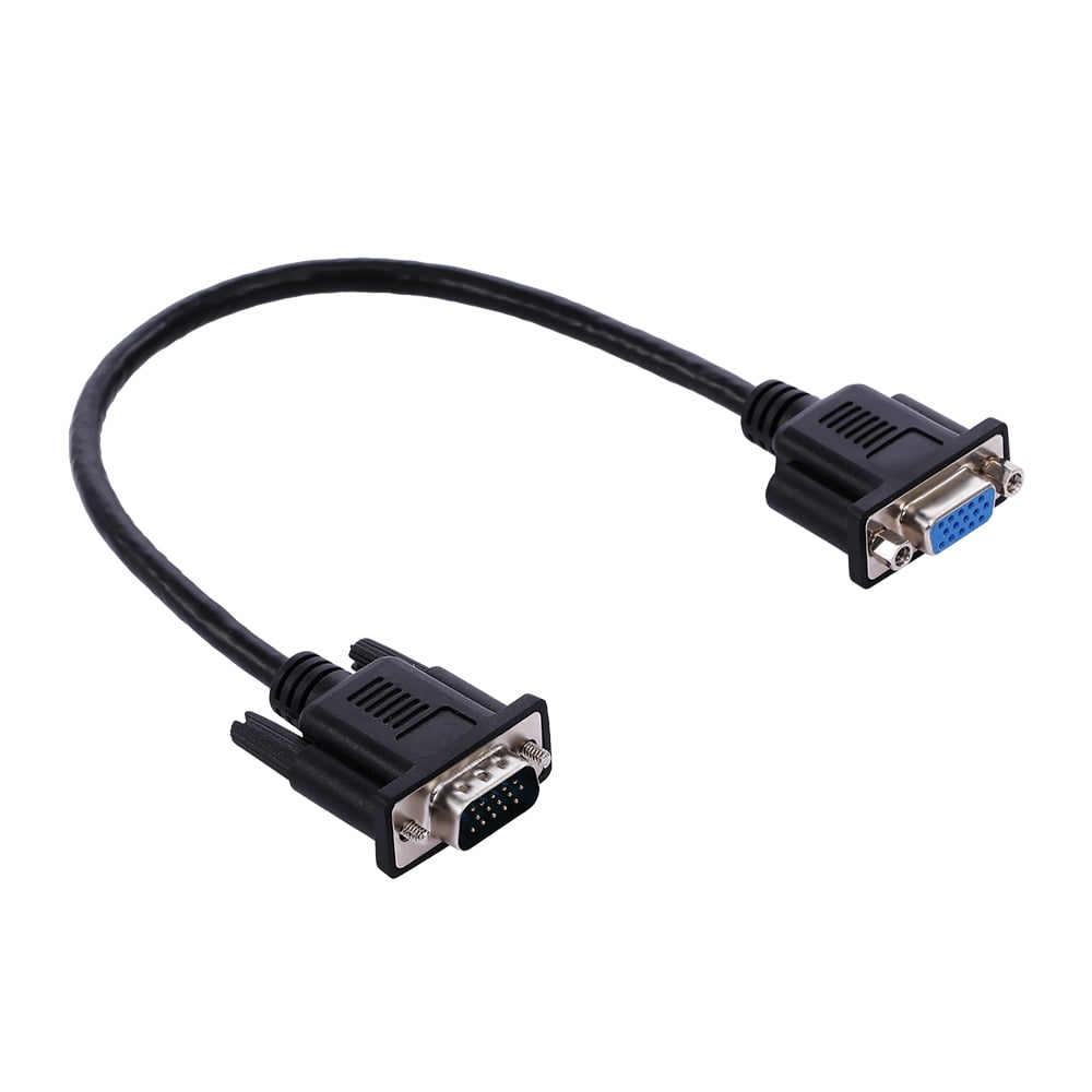 30cm Short 15 Pin D Sub VGA Male PC Laptop to LED TV Video 2 Port Switch Cable 