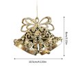 thumbnail image 3 of MXTPOV Golden Ornaments for Christmas Tree, Electroplated Bells Christmas Tree Decorations, Christmas Decorations Hanging, Christmas Ornaments for Party Car Home Decor, 3 of 5